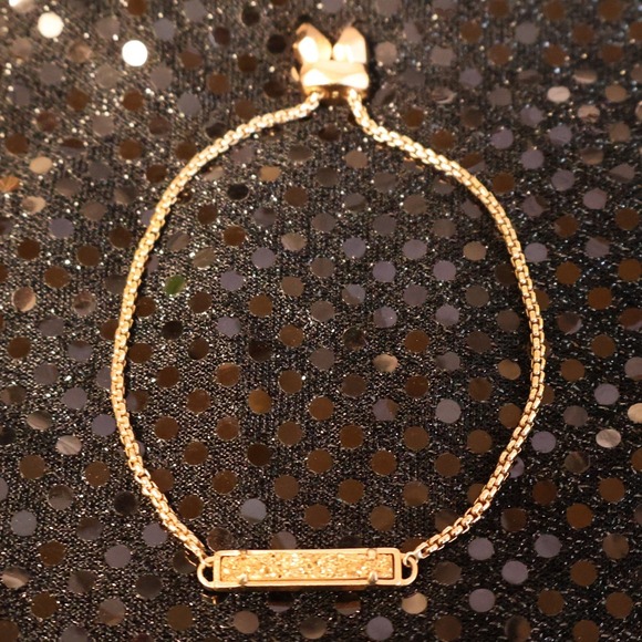 Kendra Scott Jewelry - Kendra Scott Stan Drusy Slider Bracelet Adjustable Gold Tone Feminine Elegant